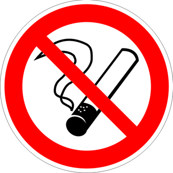 P01 запрещается курить (пластик, 200х200 мм) - Охрана труда на строительных площадках - Знаки безопасности - . Магазин Znakstend.ru